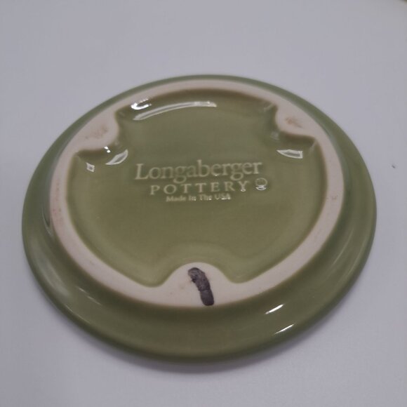 Longaberger Pottery USA Lid Coaster Sage Green #30226 Replacement Addition - Picture 3 of 5